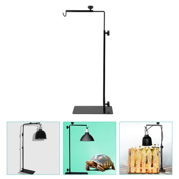 Стъклена поставка за лампа за домашни любимци, Поставка за отопление, Регулируема височина, Стъклена Поставка за животни, Метална лампа