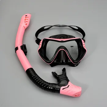Водолазни очила тръба тръба набор от нови големи рамка на силиконовата маска за лице гмуркане с шнорхел маска очила за плуване за мъже и жени