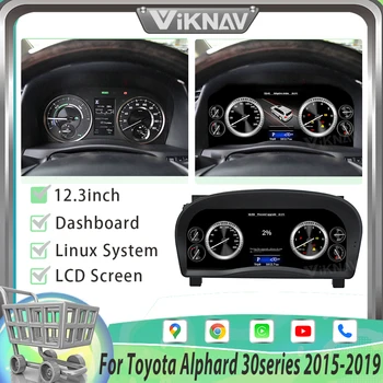12,3-инчов цифров сензор ViKNAV за Toyota Alphard 30series 2015-2019 Подмяна на арматурното табло на автомобила система Linux