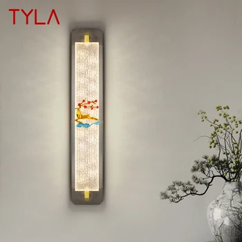 Месинг, с монтиран на стената лампа TYLA LED Персонални и креативен Стенен лампа Луксозно Вътрешна Декорация на Дома, Спални, Прикроватной нощни шкафчета, Всекидневна