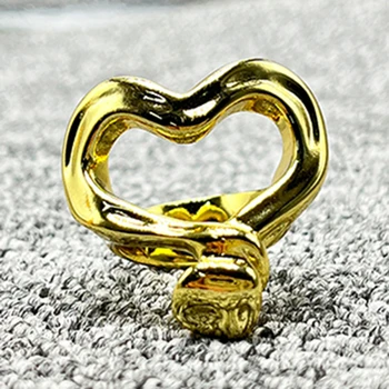 2022 нов fit uno de 50 с модерен покритие от сребро 925 проба от 14 До златен пръстен със сърце, очарователно златен пръстен, ниша, бижута, подаръци