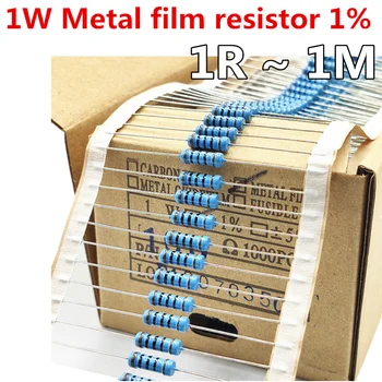 Резистор от филма или метал, ω 1% 1R-1M, 2,2 R, R 4,7, 10R, 22R, 47R, 100R, 220R, 470R, 1K, 10K, 100K, 2,2, 4,7, 10, 22, 47, 1