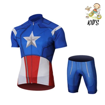 2023 Детска Велосипедна дрехи с герои от анимационни филми, Летен комплект Фланелка за момчета/момичета, Велосипедна дрехи с къс ръкав, МТБ, детска велосипедна облекло