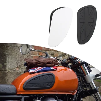 1 Чифт Мотоциклетни изолационни облицовки върху коляното на резервоара, Мини Гумени етикети за T120 T100/Thruxton 1200 R/Bobber 1200/900 Thunderbird