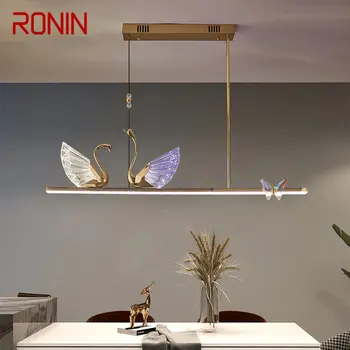 RONIN Nordic Два Лебед Полилей Тела Модерни и Креативни Led Висящи Лампи за Дома Хол Трапезария