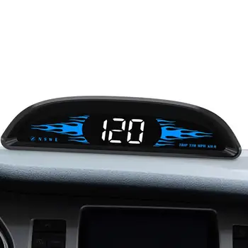 Авто HUD-скоростомер, универсален централен дисплей, Цифров Hud-измерване на скоростта, GPS-измерване на скоростта, с аларма за превишаване на скоростта, умората при шофиране