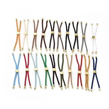 20 броя Разноцветни усукани Миланских веревочных гривни-плъзгачи, наполовина готови за Унисекс, производство на гривна-талисман 