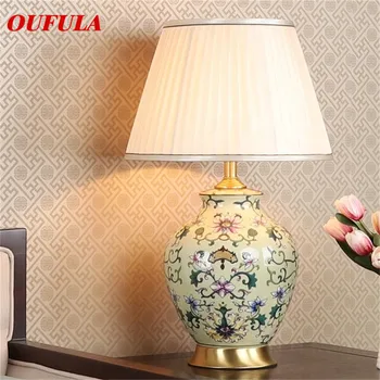 Настолни лампи PLLY Ceramic, Луксозен модерен лампа, мед, модерна плат за фоайе, дневна, офис, креативни спални