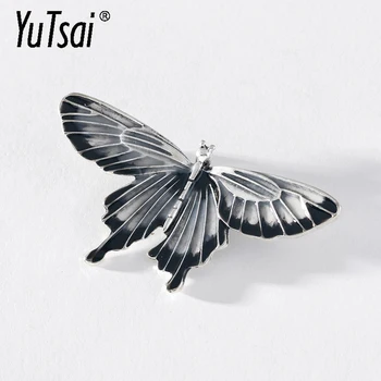 YUTSAI Корея Реколта Лилаво Брошка-Пеперуда за Жени, Унисекс Романтична Личност 2 Цвят на Насекомото Брошка Игла Бижута YT1233