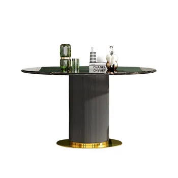 Модерен минималистичен с превръщането на масата малък домашен кръгла маса за хранене