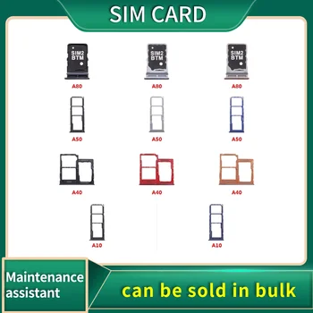 Тава за sim-карти Гнездо За Съединител за Адаптер, Четец За Samsung Galaxy A80 A40 A50 A10 A805 A505 A405 A105 Контейнер Micro SD