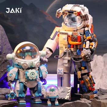 Moc Space Astronaut Bausteine Set Stadt kreative Mond Satelliten Raumfahrer Figuren Bau Ziegel САМ Spielzeug für Kinder Geschenk