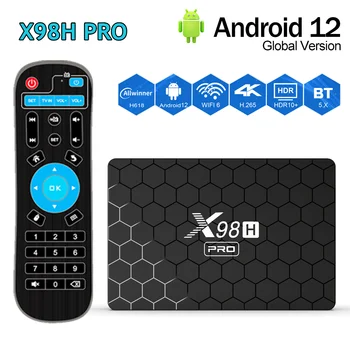 X98H Pro TV Box Android 12,0 Allwinner H618 Четириядрен процесор С поддръжка на 6K 4K BT5.X 3D Wifi6 2,4 G/5G HD-In media player телеприставка