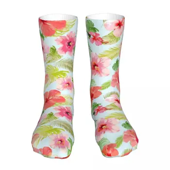 Розови романтични цветя Чорапи Унисекс новост Зимни чорапи Топли дебели меки възли на ежедневните чорапи