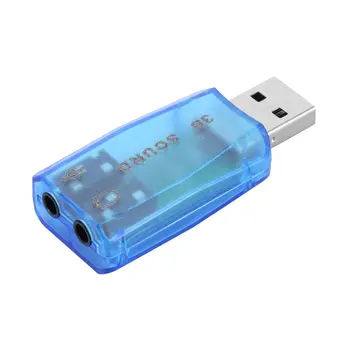 1БР 3D Аудиокарта USB 1.1 Адаптер за Микрофон/Говорител за Съраунд Звук 7.1 CH за Лаптоп, Notebook