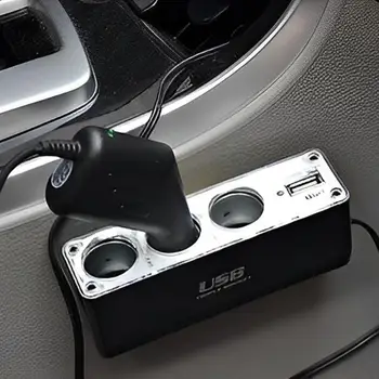 Зарядно за кола USB сплитер захранване 1 на 3 бушон Дизайн вградена защита 12 В Автомобилното бързо зарядно Материал, съвместим с управлението на