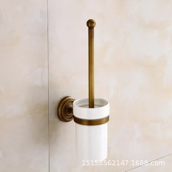 Европейският меден антикварен държач за тоалетна четка аксесоари за баня медни аксесоари за баня античен мед тоалетна чиния