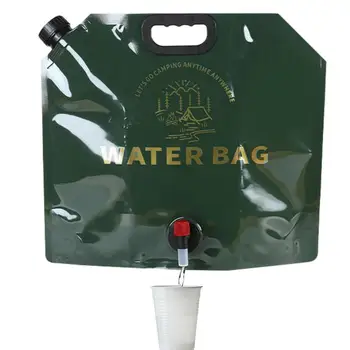 Чанта за съхранение на вода в къмпинга, 9л, переноска за съхранение на вода на открито, спестяване на пространство, за да проверите за съхранение на вода в пътувания, походи, къмпинг