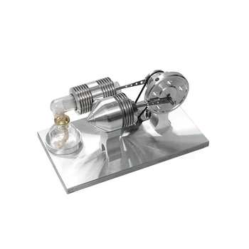 Балансиран модел на двигателя на Стърлинг Може да тече гориво Мини-Метални Събрана играчка Физика Експериментални учебни помагала