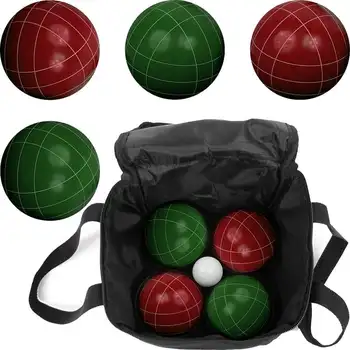 Набор от топки за игра в бочче на открито и зелени топки от
