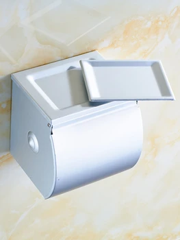 Без перфорация кутия за тоалетни салфетки, тоалетна домакински черен водоустойчив чекмеджето ролка хартия за изсушаване на ръце кутия за тоалетна хартия, държач за тоалетна хартия