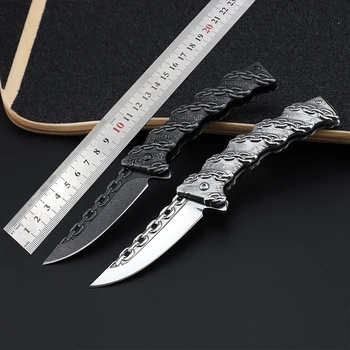 Персонализирани сгъваем нож на веригата, многофункционален нож за самозащита на открито от неръждаема стомана, отварачка за събиране и разглеждане на