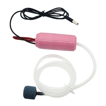 Аквариумный Кислороден въздушна помпа USB Малък Оксигенатор за аквариум Безшумен въздушен компресор Мини Аератор Преносими Аксесоари за аквариум