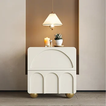 Шкаф за съхранение на Бели нощни Шкафчета Уникални Луксозни и Модерни Нощни шкафчета С чекмеджета Минималистичная мебели Criado Mudo Nordic LJ50BT
