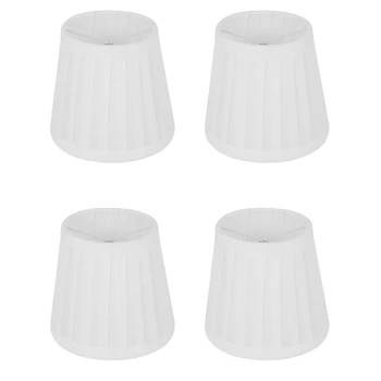 4X Ретро Текстилен Лампа за лампи, маса, Легло, на капака лампи, Държач, Полилей, Бял