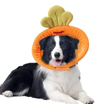 Мек конусообразный нашийник за кучета, защитни шапки от вылизывания и ухапвания, леки регенериращ конус за кучета средни