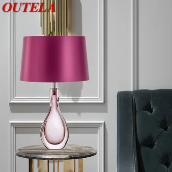 Настолна лампа OUTELA Nordic Modern Glaze, Модерно изкуство, Хол, Спалня, Хотел, Led Индивидуалност, Оригиналност, Настолна лампа