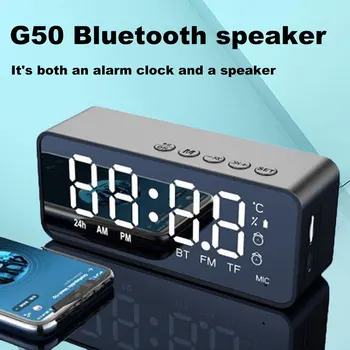 Безжична слушалка Bluetooth G50 с мини-карта Огледало alarm clock Аудио Павилион Прием K Гласовите команди Portable alarm clock Нова