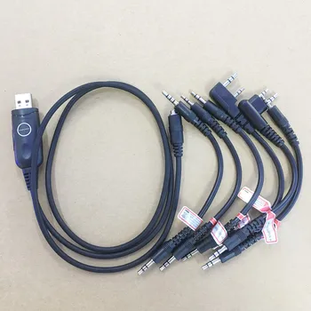 USB кабел за програмиране 6 в 1 за kenwood, baofeng, motorola, yaesu, hytera, mag one a8, за icom и други преносими уоки-токита