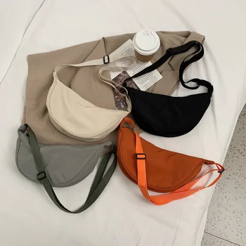 2023 Нови модни Кнедли, лека Найлонова чанта за крайградски пътувания, по-Голямата голям проста чанта през рамо