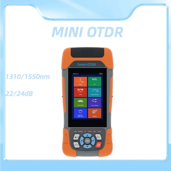 Мини OTDR 1310/1550 нм 22/24 db Оптичен Рефлектометр Сензорен Екран OPM VFL OLS Карта Събития Тестер кабел Ethernet Безплатна доставка