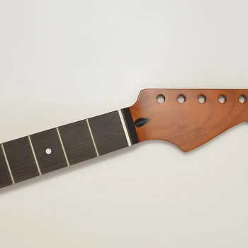 Лешояд от печено клен с 22 измъчва за китара ST, хастар от палисандрово дърво за електрическа китара Strat, Подмяна на