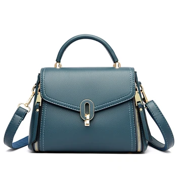 Висококачествени кожени чанти за рамо за жени, модни дамски чанти през рамо, луксозни дизайнерски портмонета и чанти за пазаруване