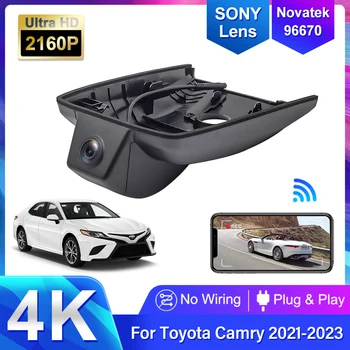 Автомобилен видеорекордер Dash Camera за Toyota Camry 8-то поколение (XV70) 2022 2023 2020 2021, Щепсела и да играе 4K UHD Dash Cam Wifi Видео