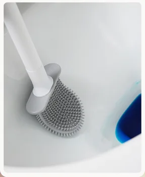 Четка За Тоалетна Четка За почистване на баня с Основание 360 ° Без Мъртъв Ъгъл на Мека Четина Здрава Дълга Дръжка Набор от Четки Премиум-клас на Едро