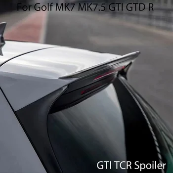 HTTYYX Подходящ за Volkswagen Golf 7 7.5 GTI GTD R 2013-2020, Лъскаво черно, TCR Стил, заден спойлер на покрива, крило