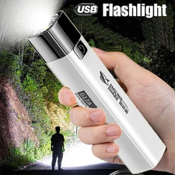 Походный мини-фенерче със силна светлина, зареждащи се чрез USB Преносими осветителни фенери