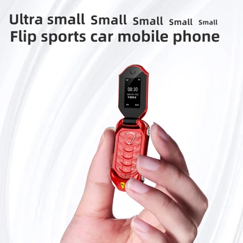 2022 Малки Мини-Флип-Мобилни Телефони, Отключени Евтин Мобилен Телефон Без Камера, Bluetooth Наречие F18 Бутон Телефон