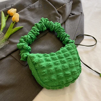 Модерна дамска чанта за през рамото от мека тъкан, Дизайнерска чанта за подмишниците, Малка чанта Famle 2023, Корейската мода, леки чанти и портмонета