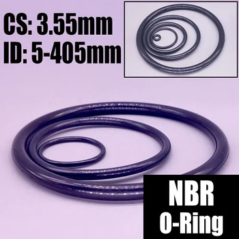 1-20 бр NBR О-пръстен Дебелина на уплътнения CS 3,55 мм ID 5-405 мм Нитрил-бутадиен-каучук Уплътнение Маслостойкая Миене с Кръгла Форма