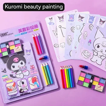 Комплект за рисуване Kulomi Sanrio Автентични играчки за детски игрален къща, за оцветяване, за грим, за Награда-книжка за оцветяване с Любимите си малки приятели