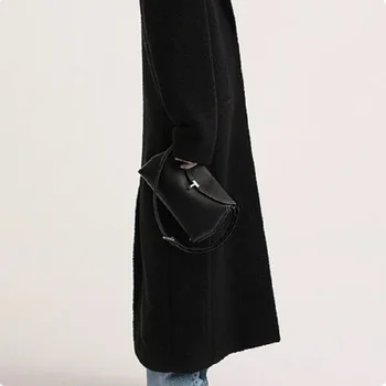 Дамски чанта през рамо двупластова кожена чанта през рамо
