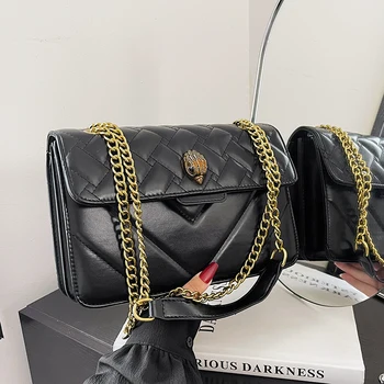 Модерен дамски чанта от изкуствена кожа, луксозна дамска чанта за през рамото от британската марка, чантата-месинджър, женствена чанта през рамо