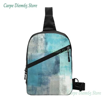 Чанта-раница, сиво-синя нагрудная опаковка, чанта през рамо за колоездене, пътуване, разходки