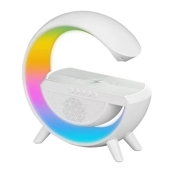 1 Комплект Bluetooth високоговорители Настолна лампа Нощна лампа Пластмасов С безжично зареждане от 10 W Подарък за деца