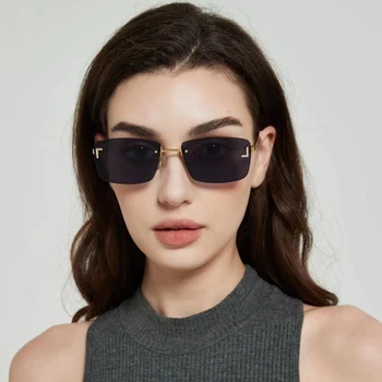 2023 F Горещ продукт 6083US Модни Слънчеви очила без полета за жени, Ретро марка, Дизайнерски очила за жени, Слънчеви очила с UV400 За мъже